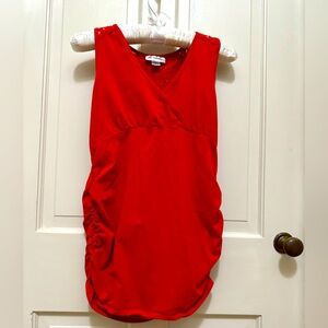 Oh mama! Motherhood maternity size small cross tank with lace